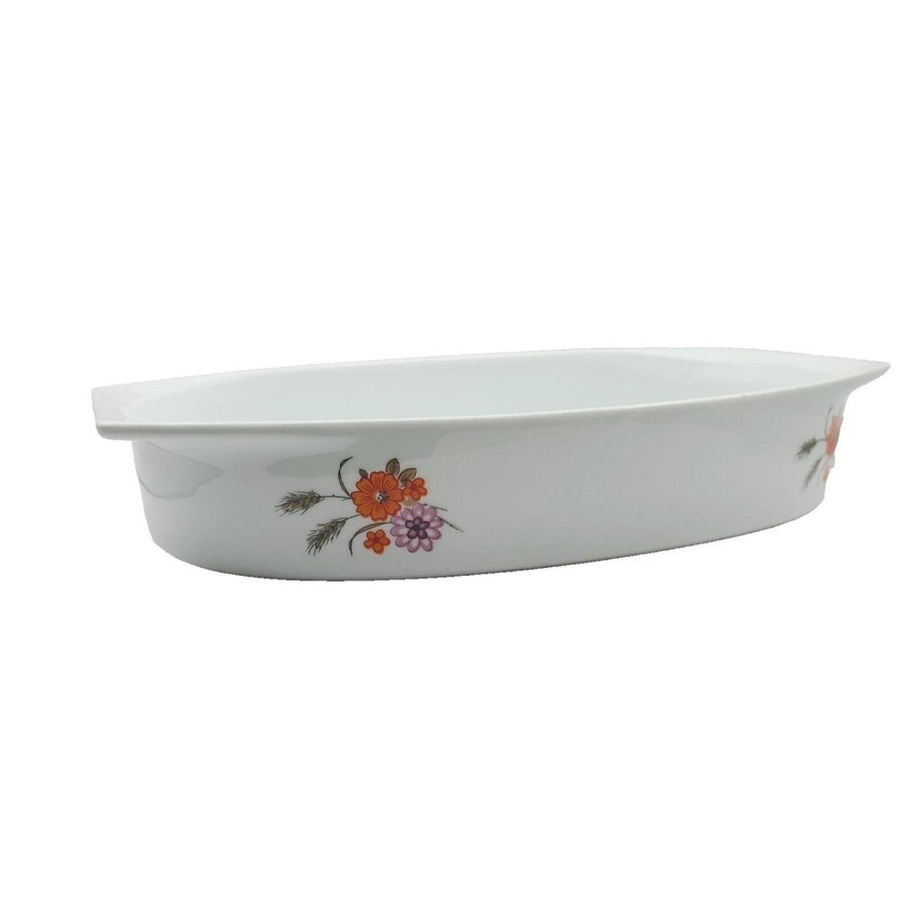 Real Brasil Calorama Dish Floral Daisy Serving Baking Vtg Casserole